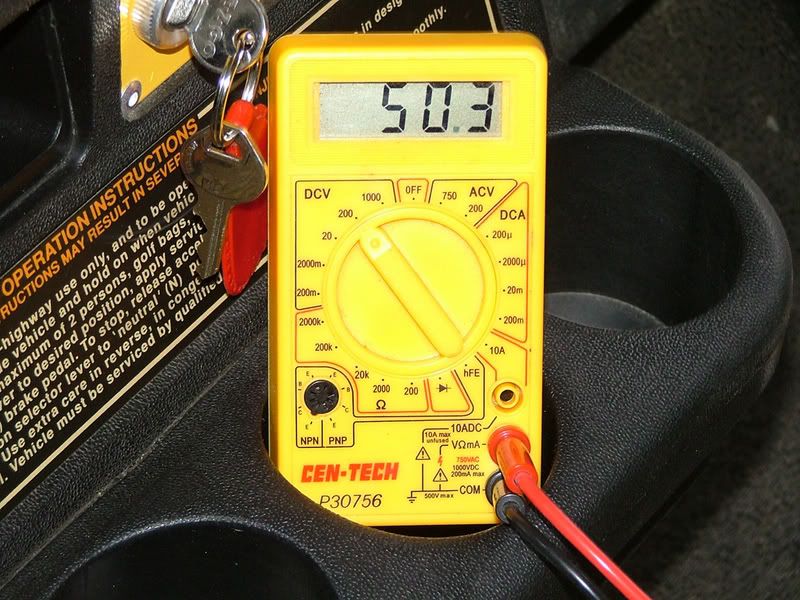 Charge 48 volt cart with 36 and 12 volt charger